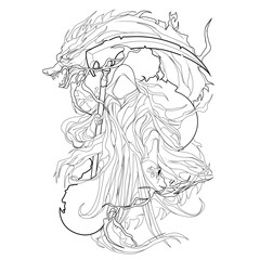 illustration rider helmet with theme hard style