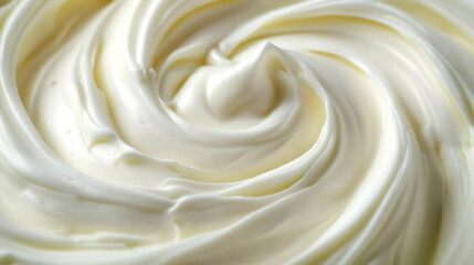 Creamy Swirls on a Plain White Background