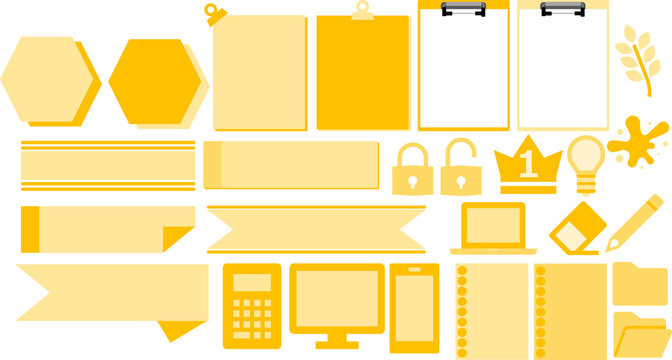  ビジネス用フレームのグラフィック素材イラストセット