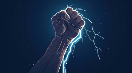 Electric Fist: A Powerful Illustration