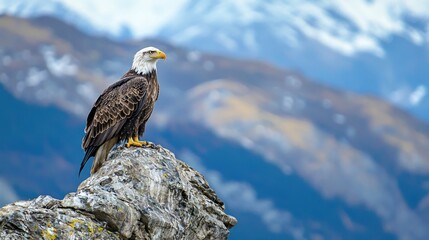 Fototapeta premium Eagle on a Rocky Perch
