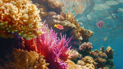 Fototapeta premium Colorful Coral Reef Underwater