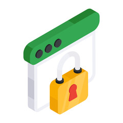 Modern design icon of web security

