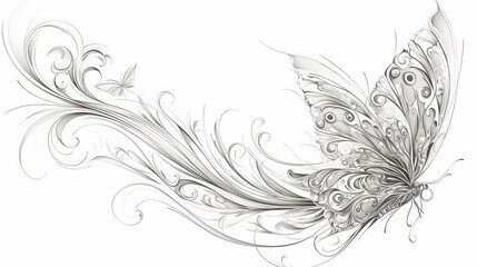 Animal sketch drawing, coloring book for adults