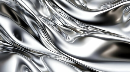 Abstract Silver Liquid Wavy Background Design