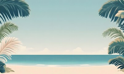 Fototapeta premium tree on the beach,a_tropical_beach,generation AI