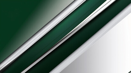 Obraz premium Elegant Green and Silver Diagonal Layers