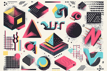 seamless pattern with a set of icons