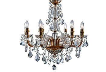 crystal chandelier isolated on white background