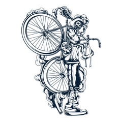 illustration line art for drawing or coloring