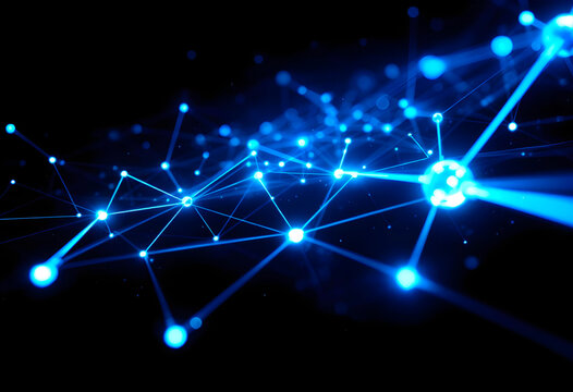 Points lumineux reliés dans l'espace	 - Powered by Adobe