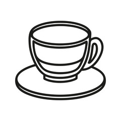Small coffee cup, lungo. Hand drawn doodle illustrations.