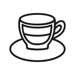 Small coffee cup espresso, ristretto. Hand drawn doodle illustrations.