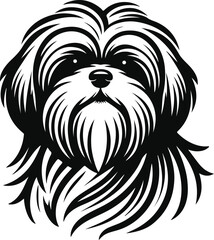 Shih Tzu poses a Charming vector silhouette Dog Design