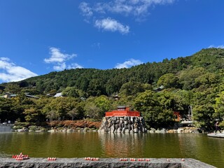 Naklejka premium Katsuo-ji Temple in Osaka japan