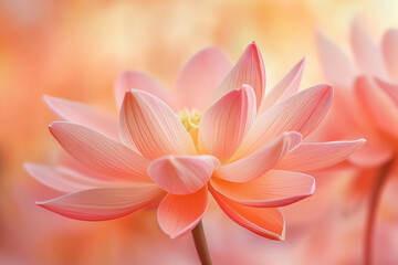 Naklejka premium Abstract background, pastel colors, peach-toned hues, blurred, dreamy, gentle, blurry, soft, romantic, delicate.