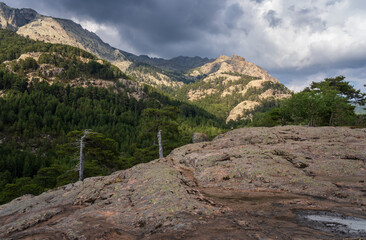 Rocky viewpoint Aitone - Point de vue Aitone, Corsica