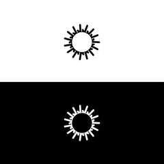 Black and white circle vector logo