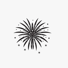 Fototapeta premium Firework on White Background Vector Illustration