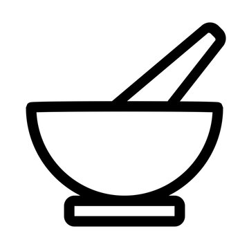 recommend clip art: Pharmacy mortar - clean and modern pharmacy and medicine icon
