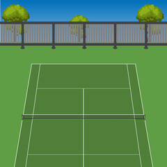 Tennis court vector