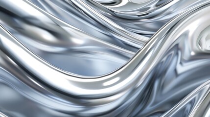 Abstract Silver Waves