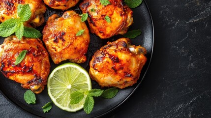 Grilled Chicken Thighs with Fresh Herbs and Lime