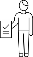 Simple icons representing voting concepts with people, designed in a clean line outline style.