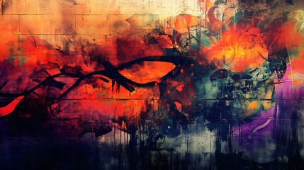 Abstract Graffiti Wall Art