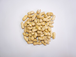 Peanut or groundnut whole isolated on white background