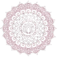 Intricate Mandala Pattern Design Symmetrical Line Art for Decoration Coloring