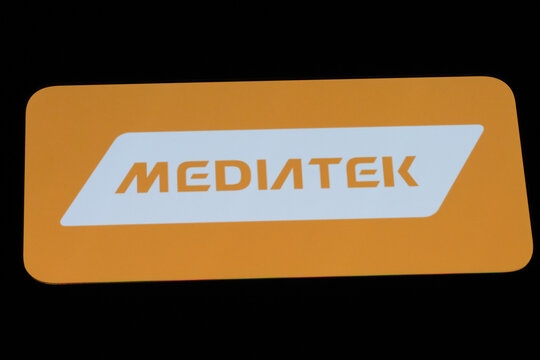Shanghai,China-Oct.20th 2024: MediaTek company brand logo on phone screen