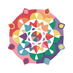 Intricate Mandala Pattern Design Symmetrical Line Art for Decoration Coloring