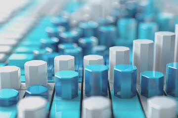 Obraz premium Evaluation insights, bar charts, blue and white, ing, informative and detailed.
