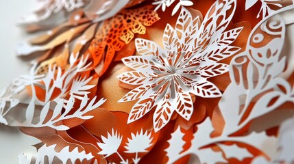 This design uses layers of cut paper to create a background for cards. It's perfect for Christmas and New Year celebrations.