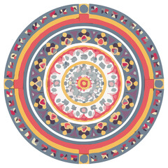 Intricate Mandala Pattern Design Symmetrical Line Art for Decoration Coloring