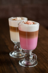 chocolate with whipped cream