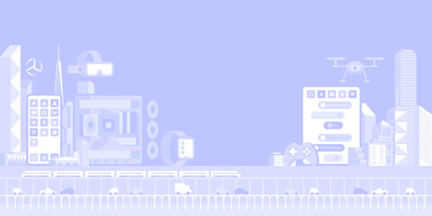 Obraz premium City-concept_5 (light version)