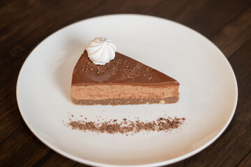 chocolate cake on a plate