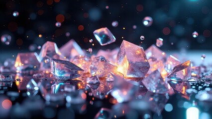 3D Crystal Prism Fragments