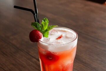 strawberry mojito cocktail