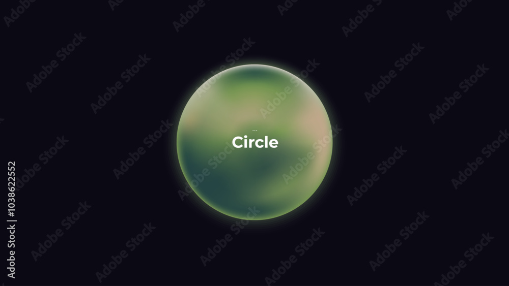 Wall mural abstract circle shapes with gradient isolated on black background. vector set. fluid vivid gradients