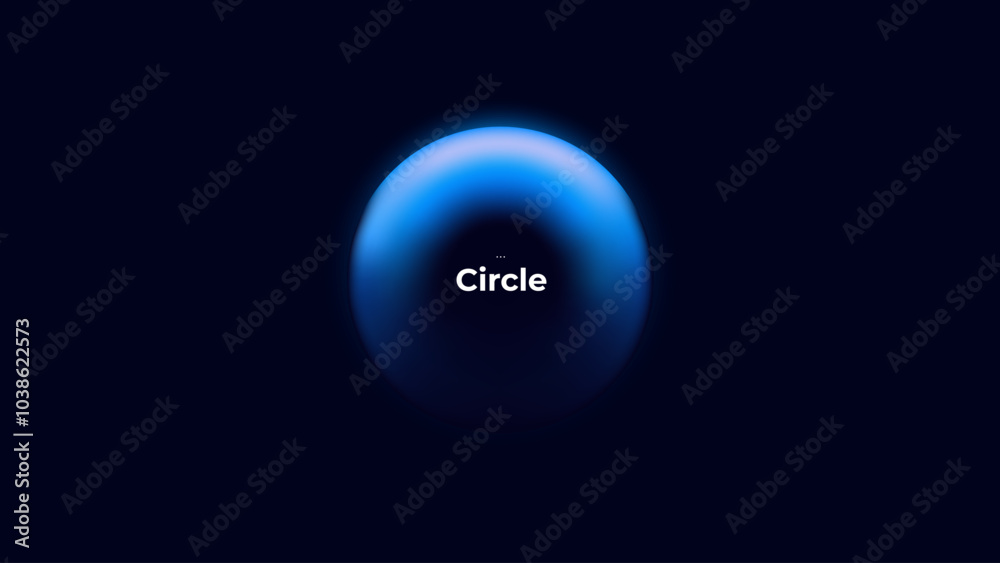 Wall mural abstract circle shapes with gradient isolated on black background. vector set. fluid vivid gradients
