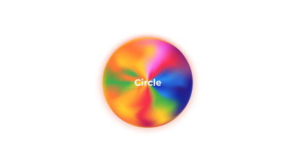 Abstract circle shapes with gradient isolated on white background. Vector set. Fluid vivid gradients for banners. Modern trendy design. Liquid shape. Colorful bright neon template. Dynamic soft color.