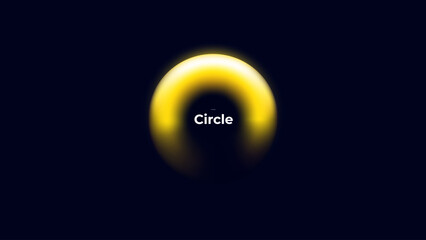 Abstract circle shapes with gradient isolated on black background. Vector set. Fluid vivid gradients for banners. Modern trendy design. Liquid shape. Colorful bright neon template. Dynamic soft color.