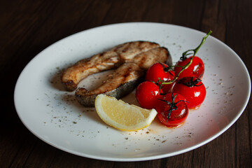 grilled fish with vegetables