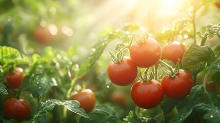 Ripe Tomatoes on the Vine