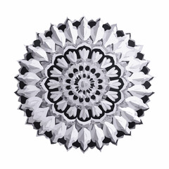 Intricate Mandala Pattern Design Symmetrical Line Art for Decoration Coloring