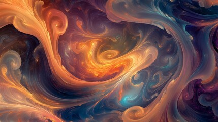 Obraz premium A colorful, swirling pattern that looks like a dream.