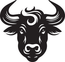 Head of bull silhouette vector design